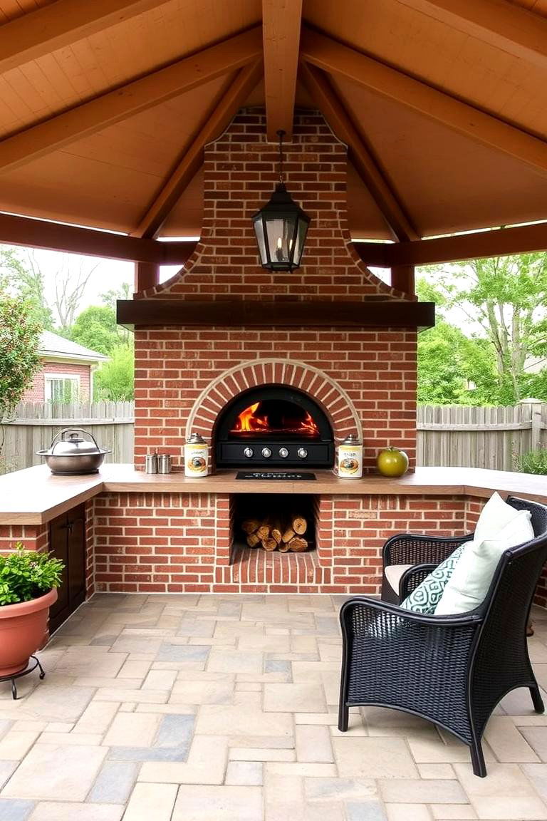Pizza Oven Focus Gazebo Kitchen - 24 Outdoor Kitchen with a Gazebo Ideas