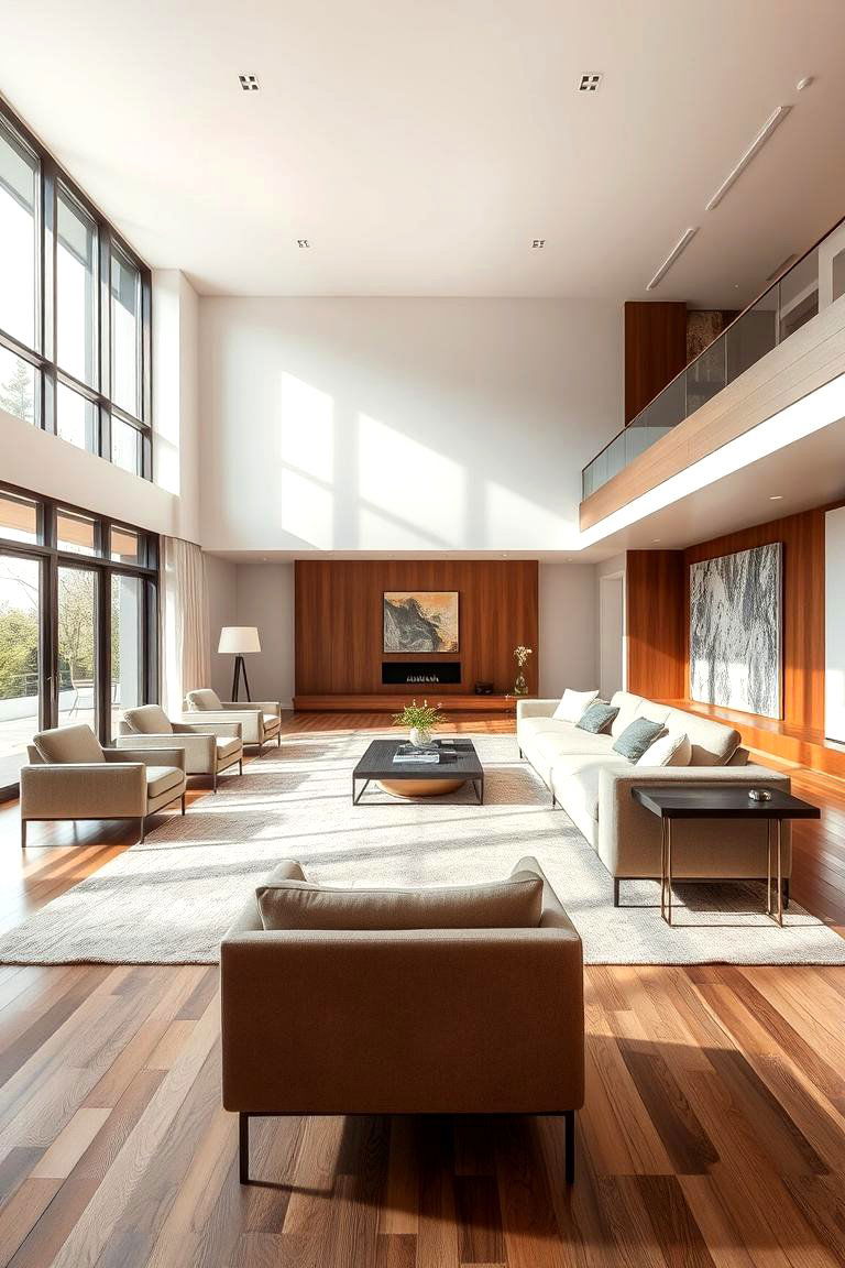 Place Furniture Away from Walls - 24 Long Living Room Ideas