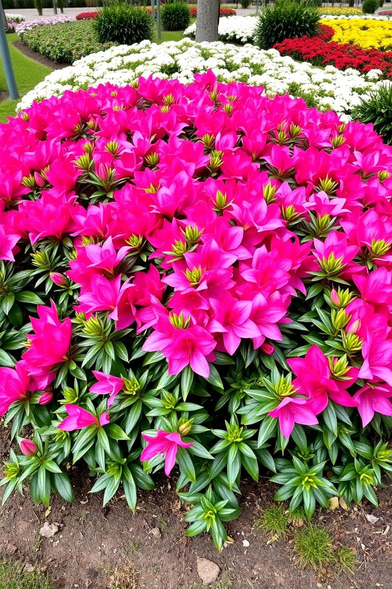Plant Azaleas in Group Clusters - 24 Azalea Garden Ideas