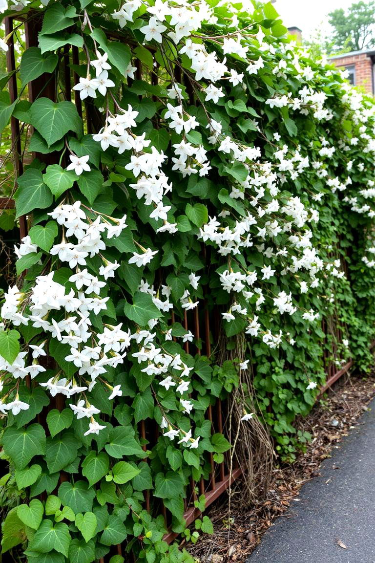 Plant Climbing Vines - 24 Driveway Landscape Ideas