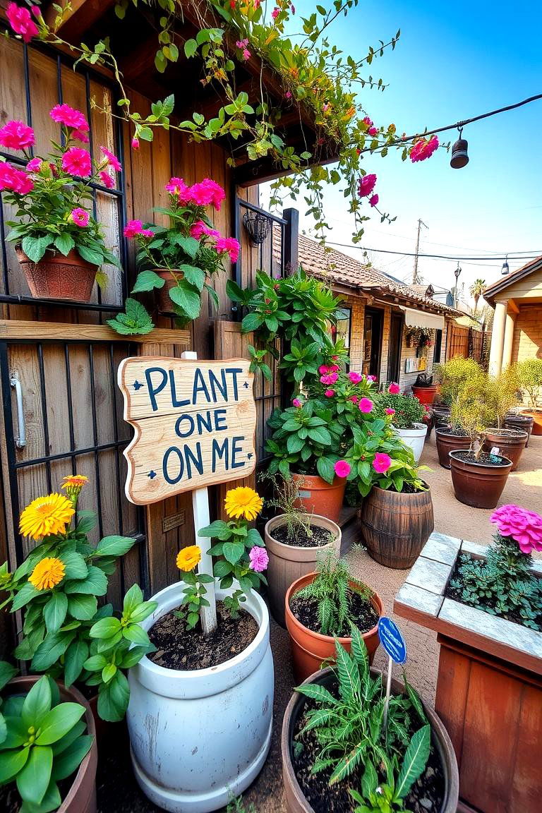 Plant One on Me - 24 Funny Garden Sign Ideas