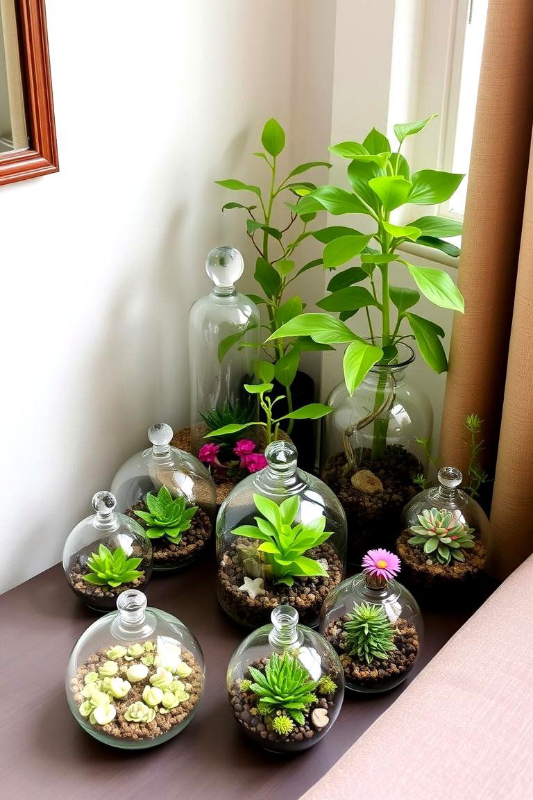 Plant Terrarium Display - 24 Living Room Nook Ideas