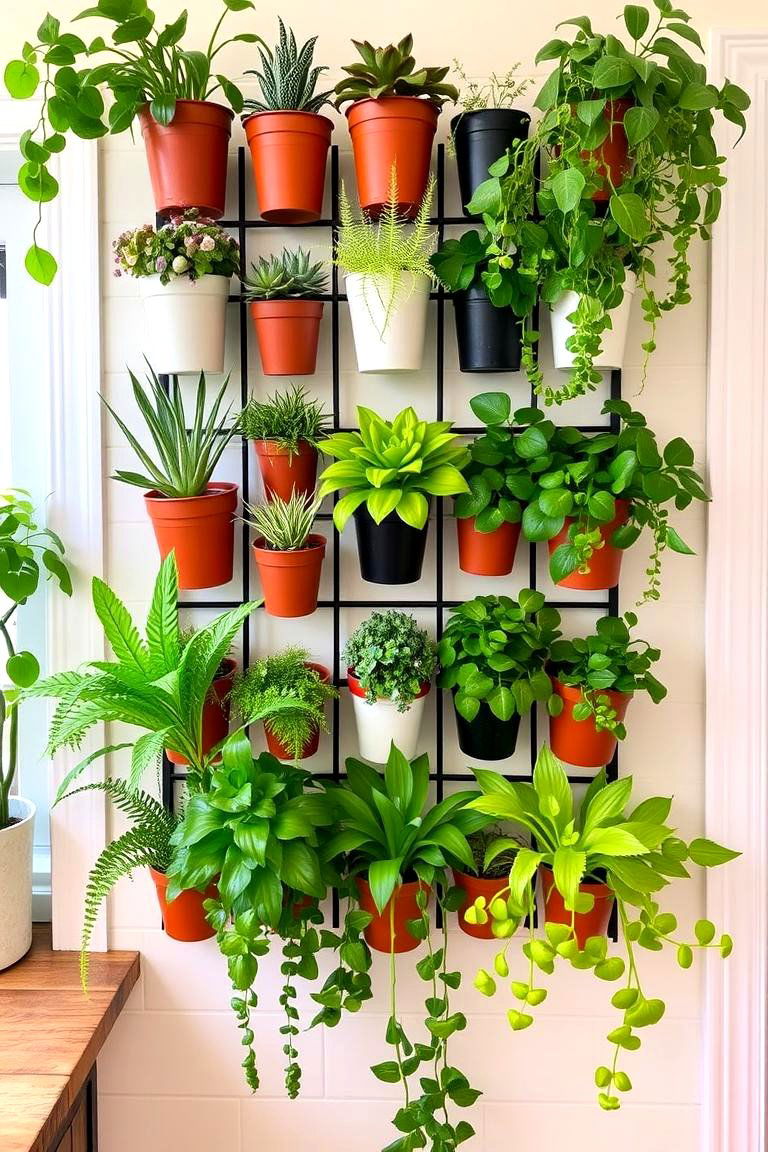 Plant Wall Garden - 24 Kitchen Wall Decor Ideas