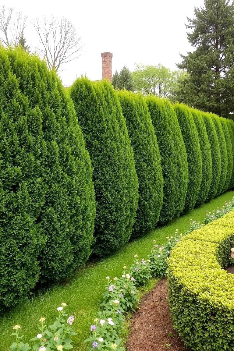 Plant a Hedge Row - 24 Front Yard Landscaping Ideas
