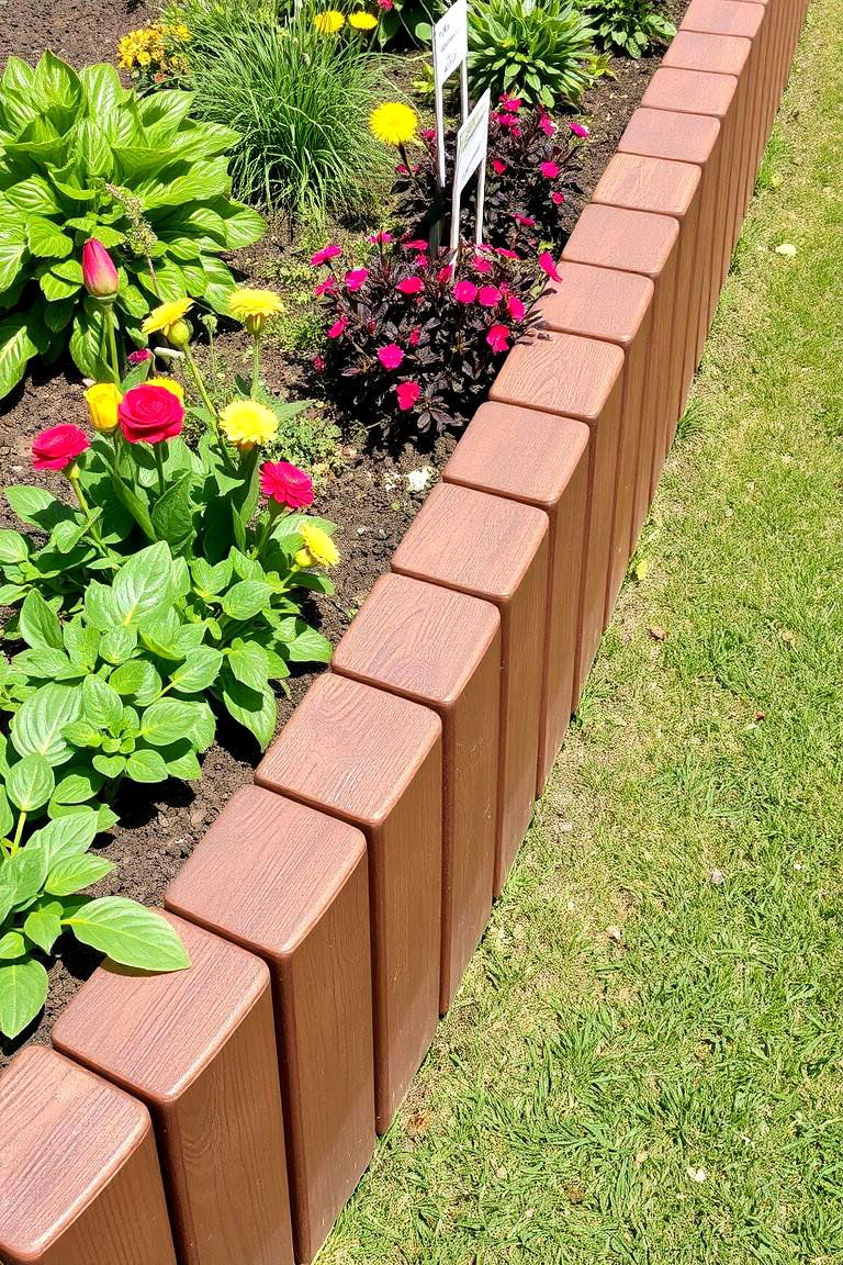Plastic Lumber Edging - 24 Modern Garden Edging Ideas