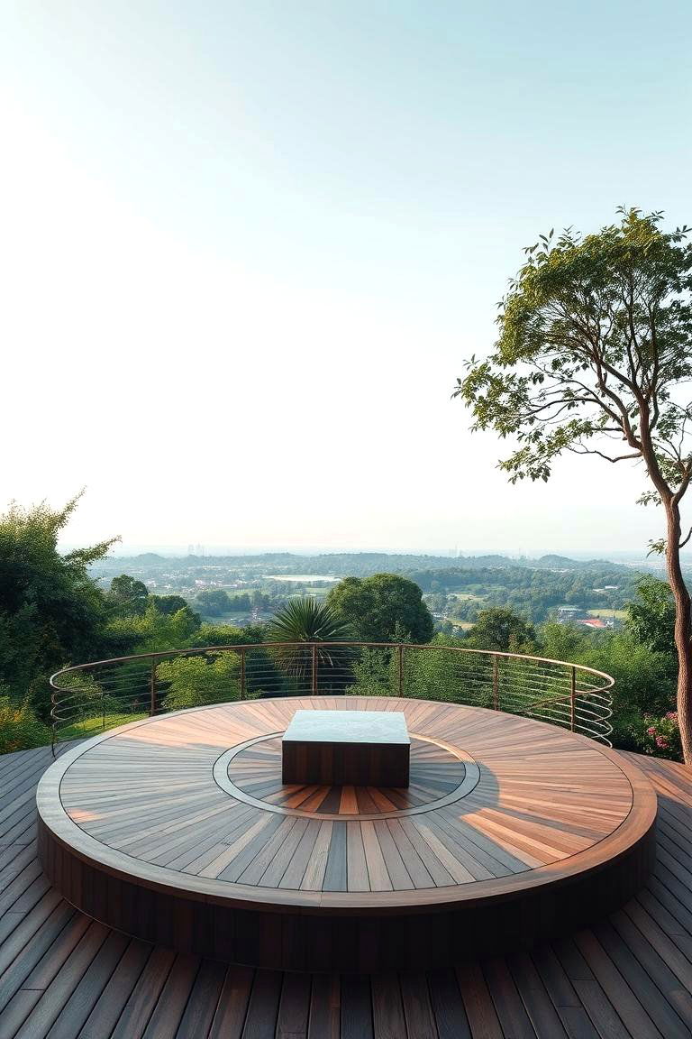 Platform with Unique Shape - 24 Platform Deck Ideas