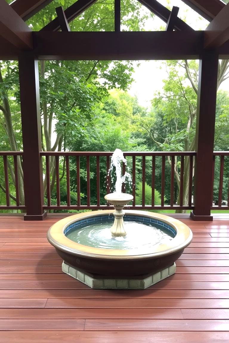 Platform with Water Feature - 24 Platform Deck Ideas