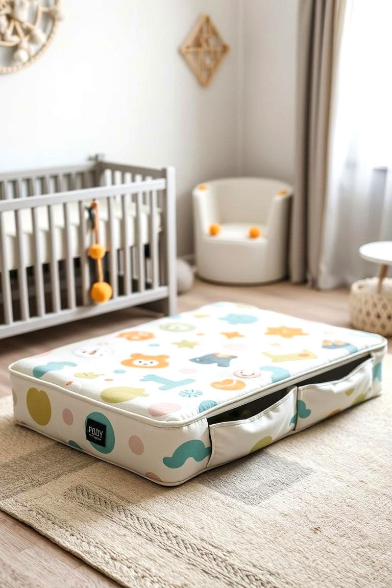Play Mat with Hidden Storage - 24 Nursery Storage Ideas