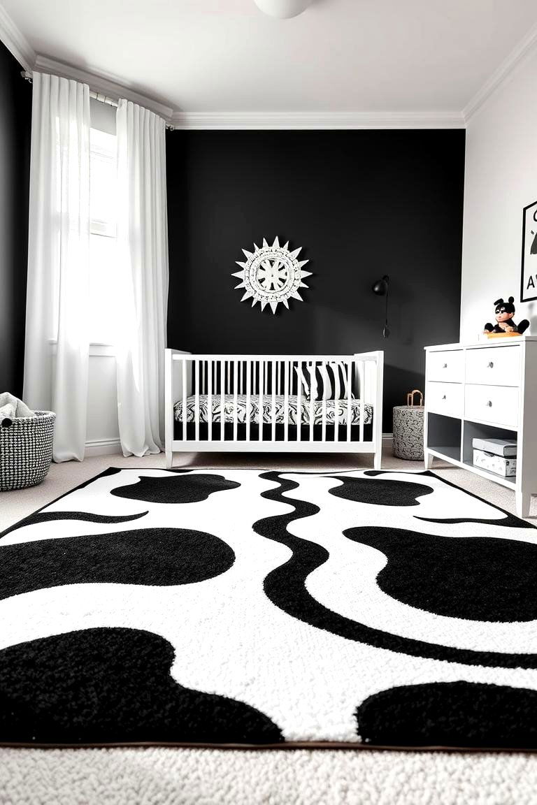 Play Mats in Striking Black and White - 24 Black and White Nursery Ideas