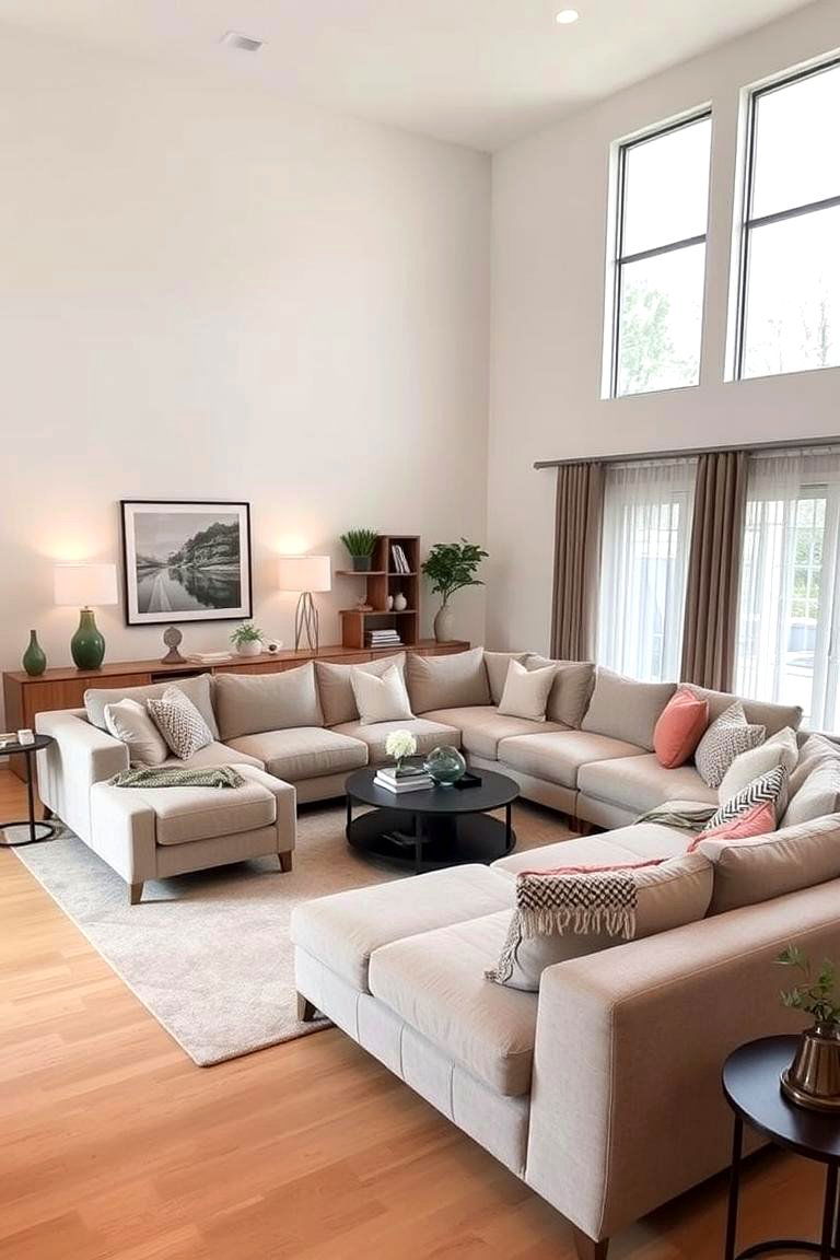 Play with Angles to Define Zones - 24 Awkward Living Room Layout Ideas