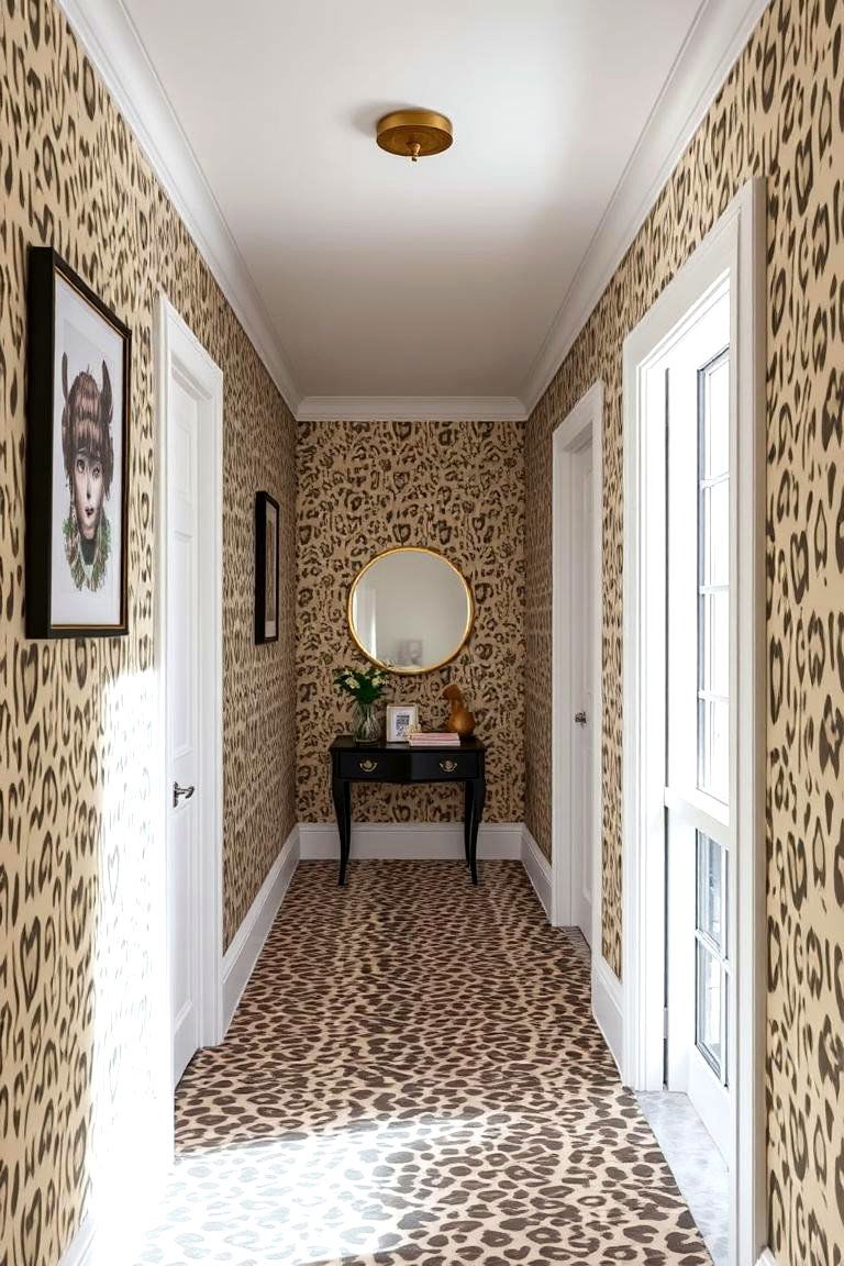 Playful Animal Print Wallpaper - 24 Hallway Wallpaper Ideas