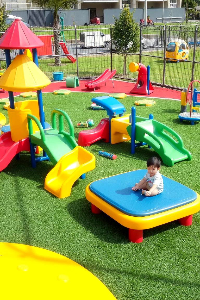 Playful Childrens Zone - 24 Down Sloped Backyard Ideas