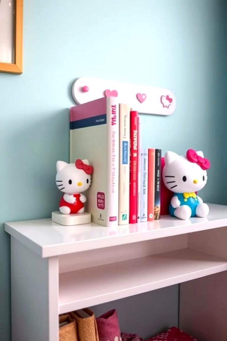 Playful Hello Kitty Bookends - 24 Hello Kitty Bedroom Ideas