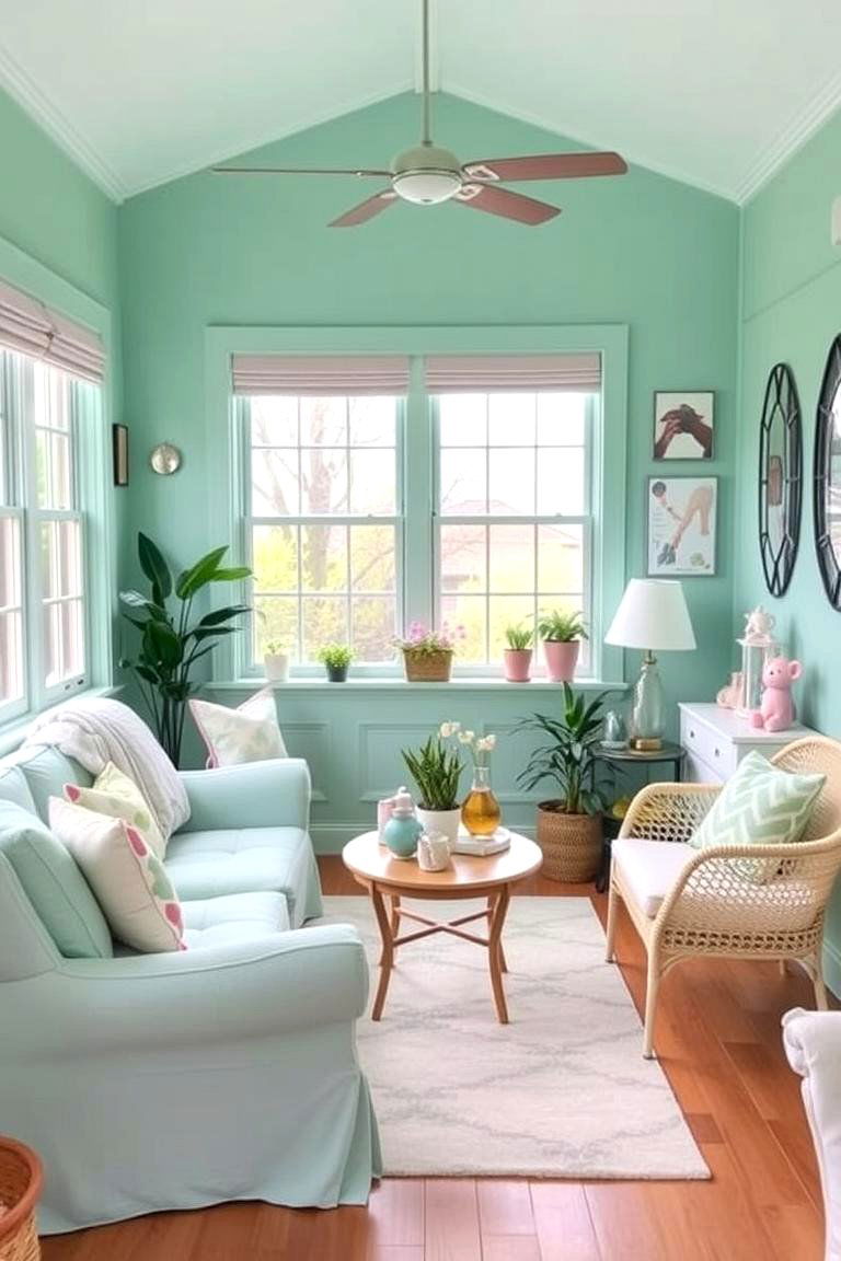 Playful Mint Delight - 24 Sunroom Color Ideas