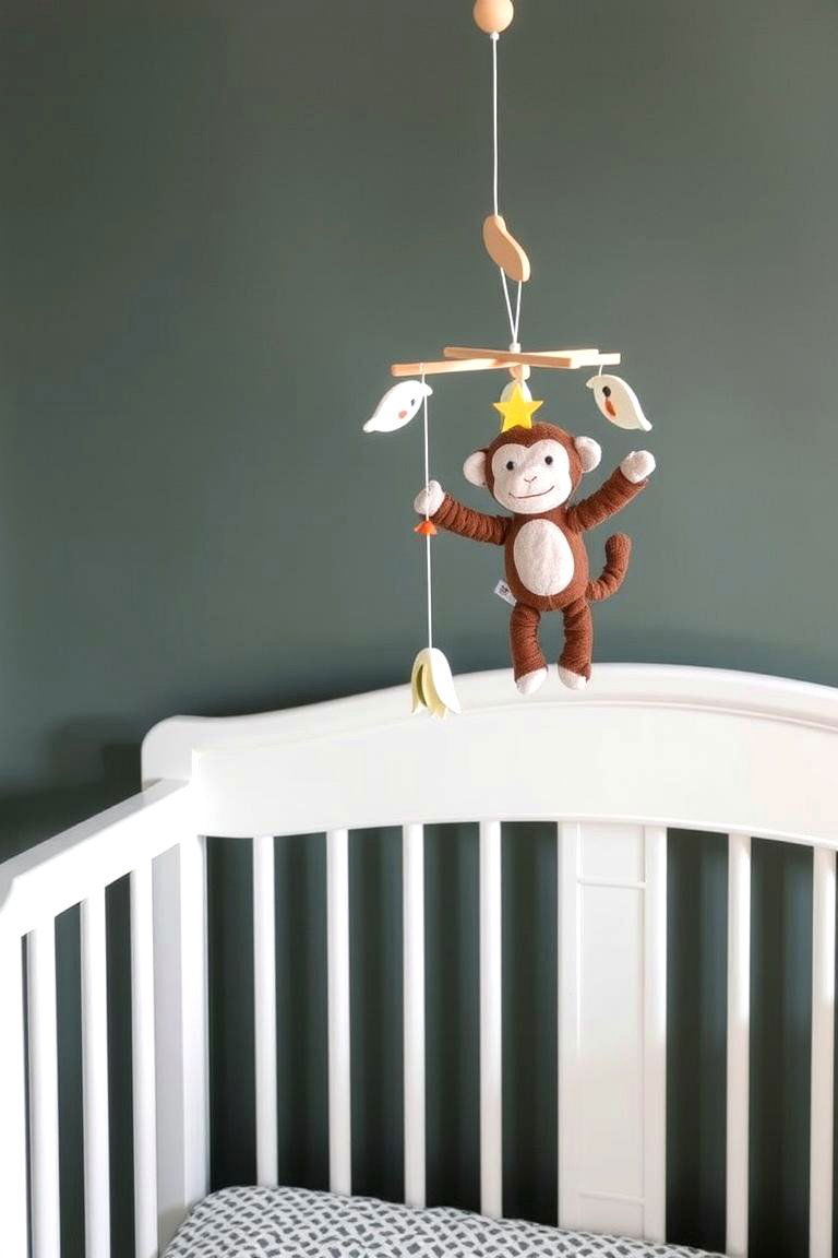 Playful Monkey Mobile - 24 Safari Nursery Decor Ideas
