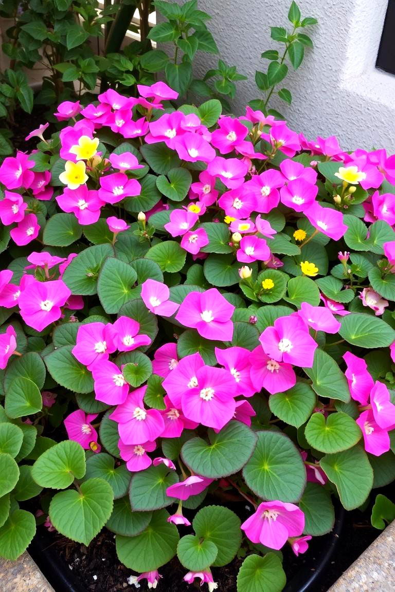Playful Pink Begonia Bed - 24 Pink Garden Ideas