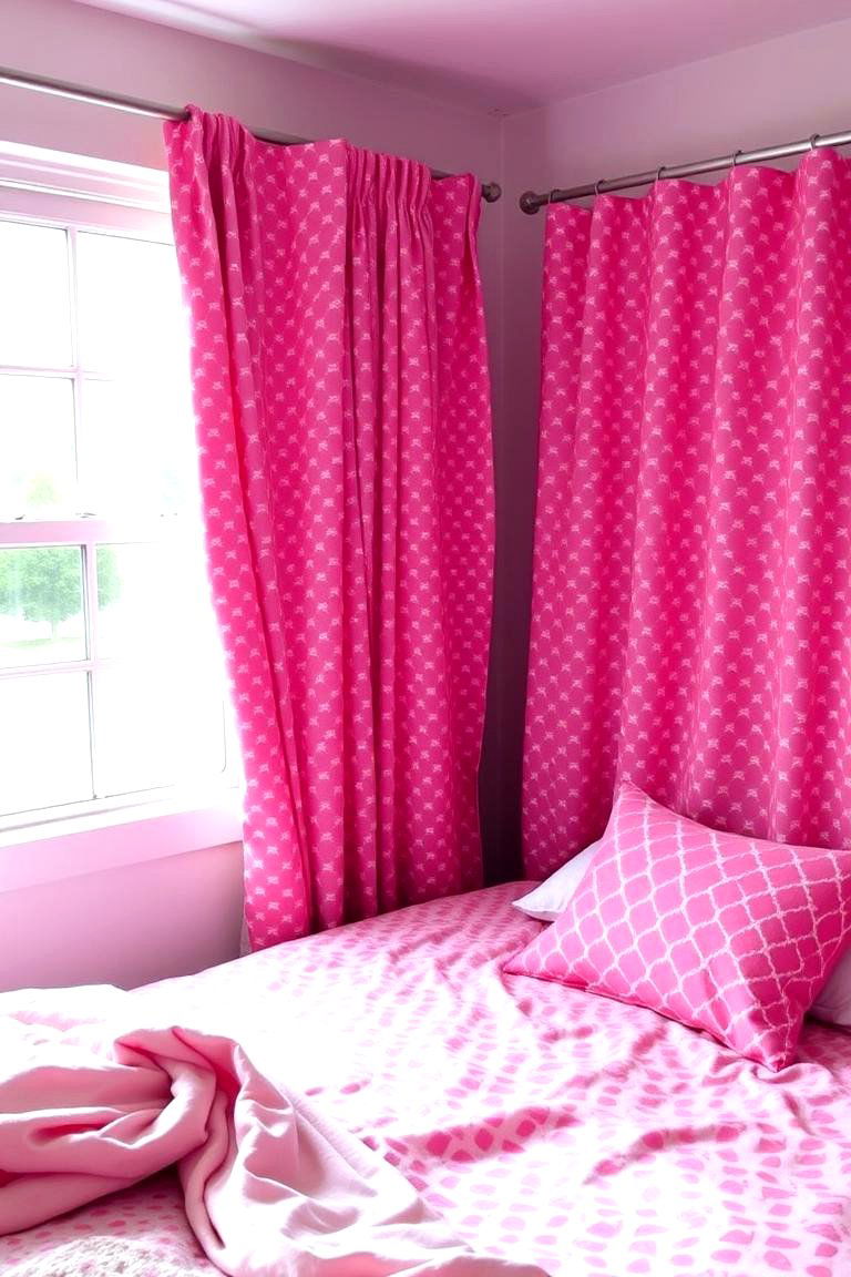 Playful Pink Patterns - 24 Pink Dorm Room Ideas