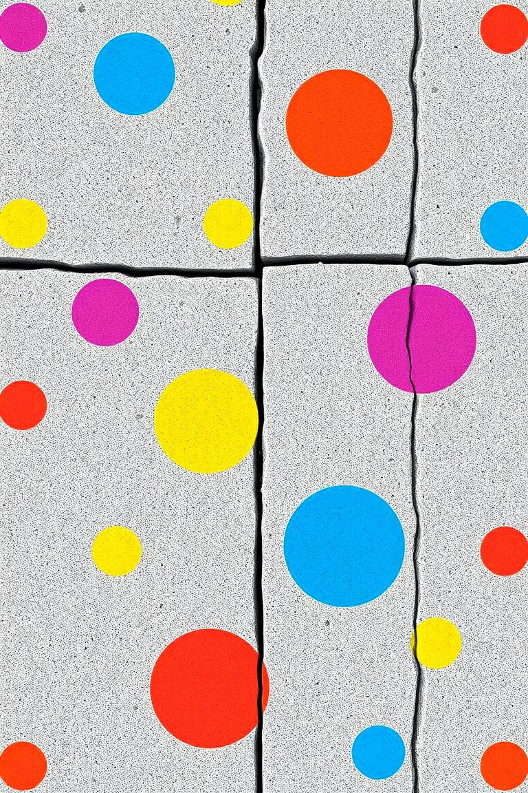 Playful Polka Dot Patterns - 24 Concrete Walkway Painting Ideas