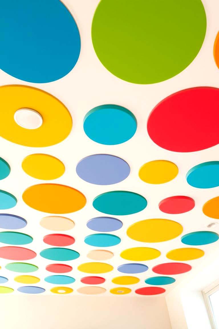 Playful Polka Dots - 24 Ceiling Wallpaper Ideas