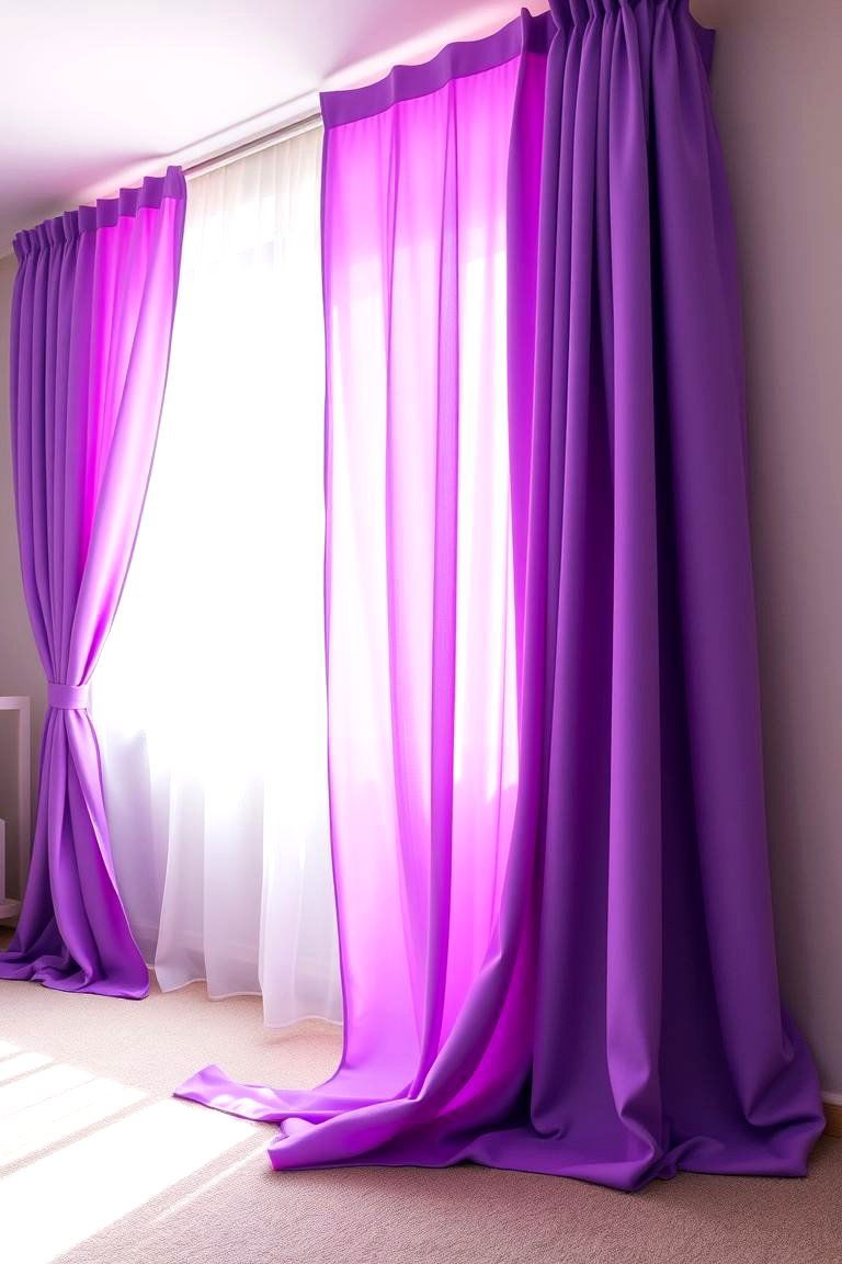 Playful Purple Curtains - 24 Purple Nursery Ideas
