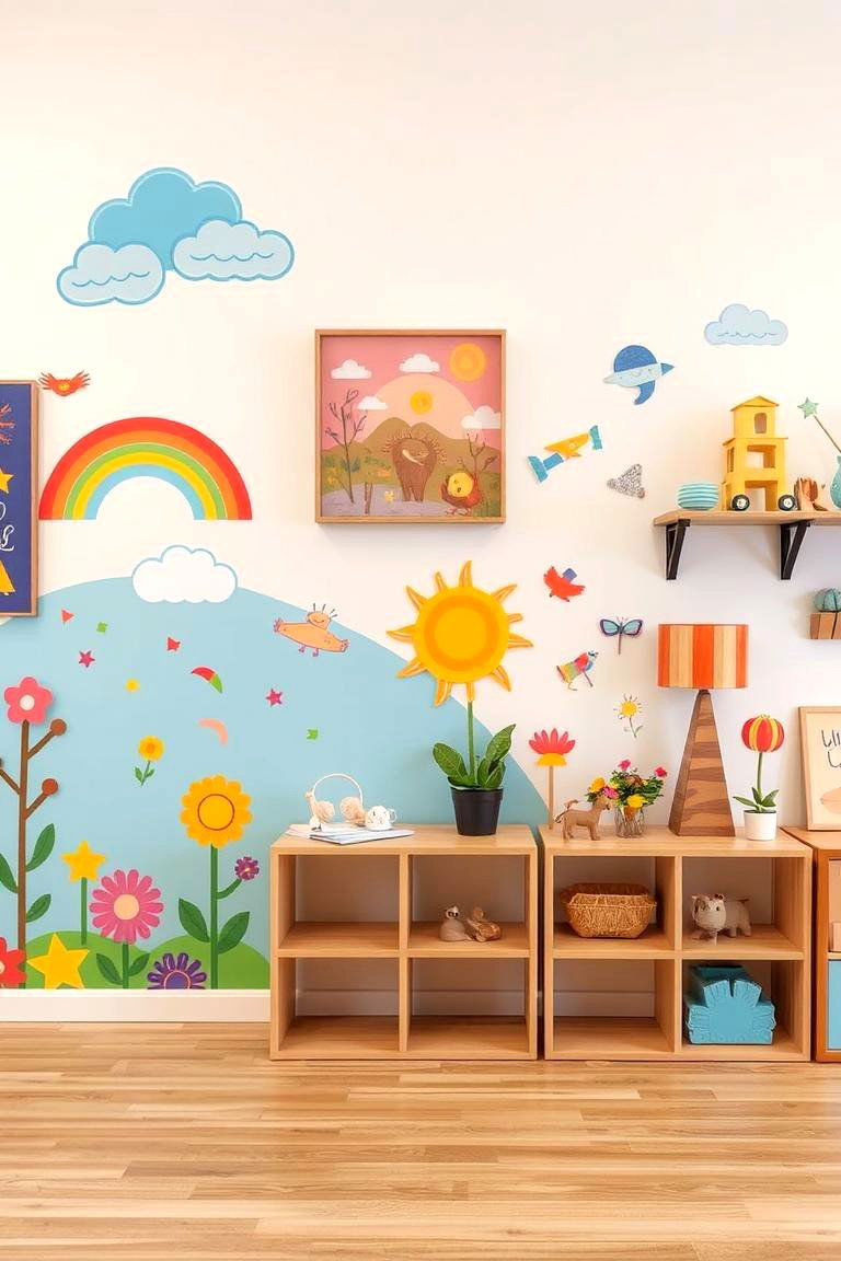 Playful Wall Art Inspiration - 24 Boho Toddler Room Ideas