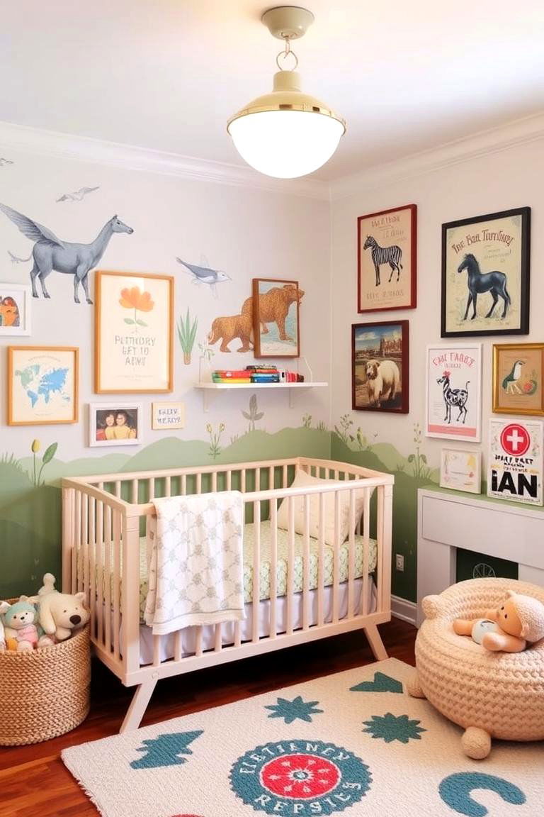 Playful Wall Art and Murals - 24 Mid-century Modern Nursery Ideas