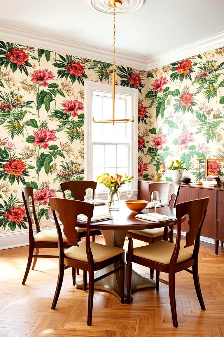 Playful Wall Decals or Wallpaper - 24 Eclectic Dining Room Ideas