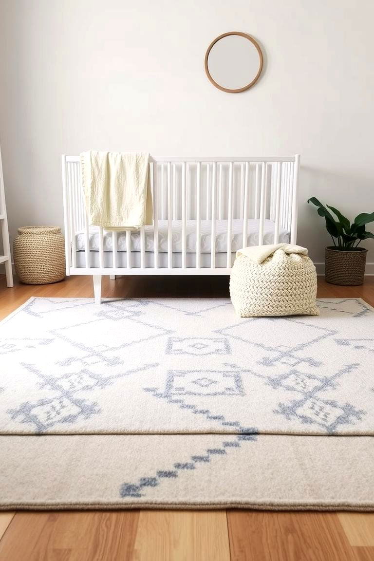 Playful Yet Simple Rugs - 24 Minimalist Nursery Ideas