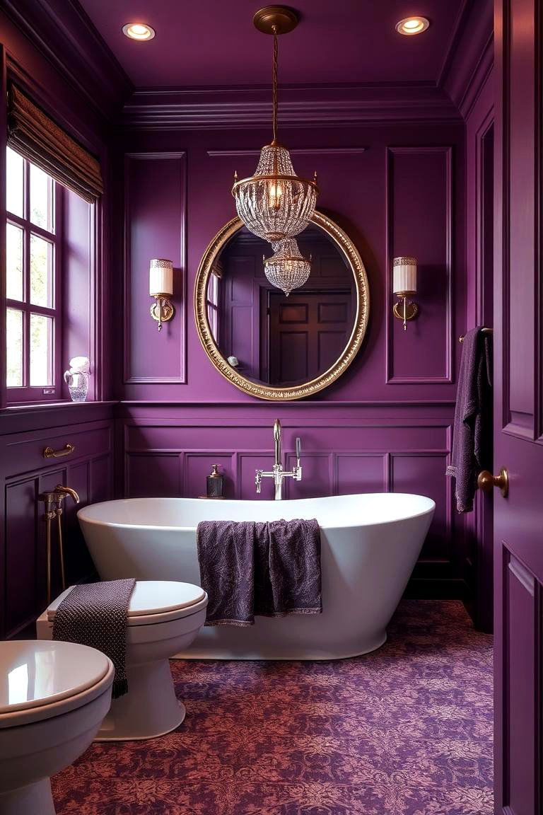 Plum Perfection - 24 Colorful Bathroom Ideas