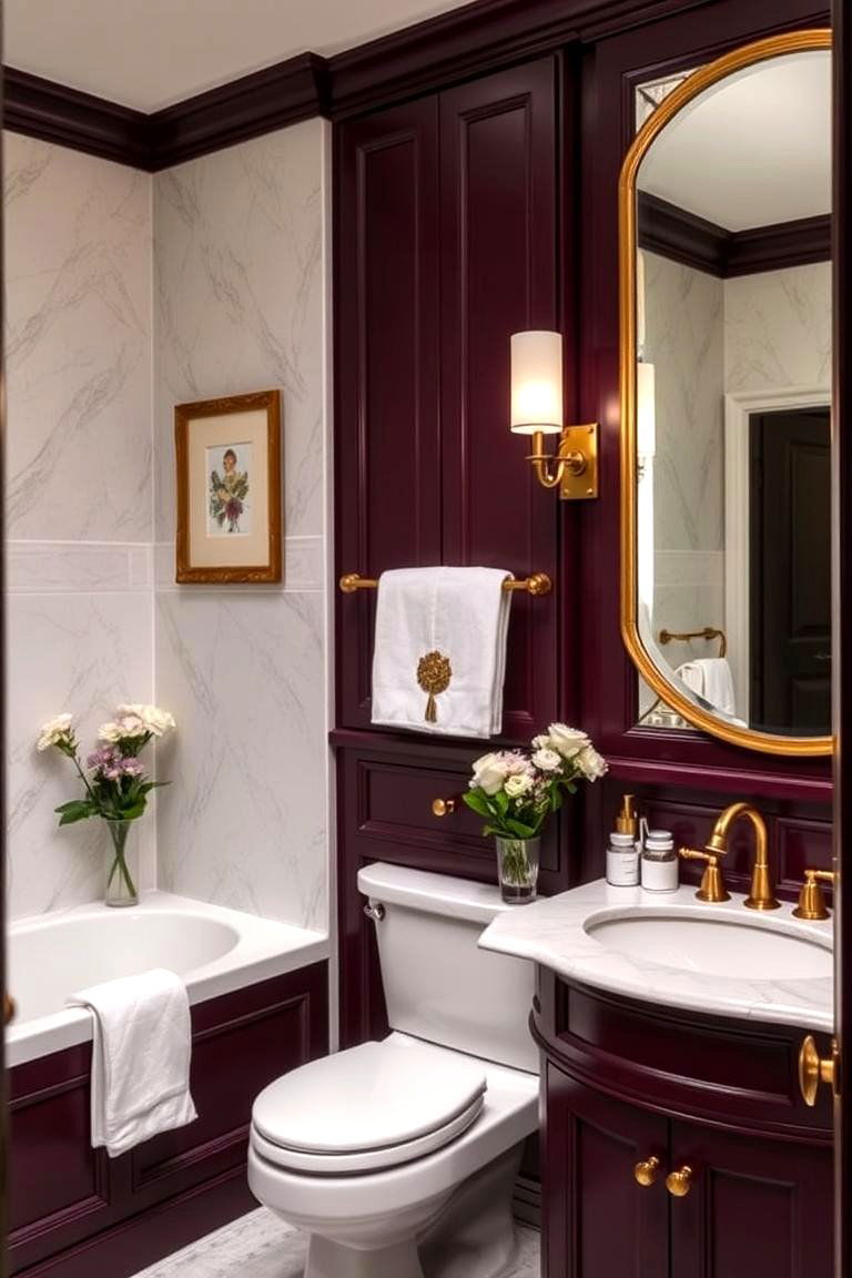 Plum - 24 Bathroom Cabinet Color Ideas