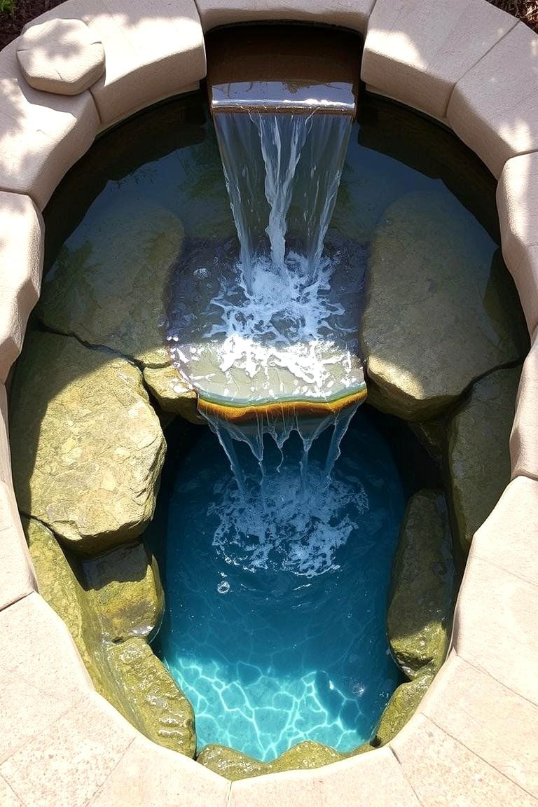 Plunge Pool with Waterfall Feature - 24 Plunge Pool Ideas