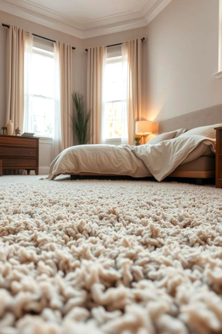 Plush Shag Carpet - 24 Bedroom Carpet Ideas
