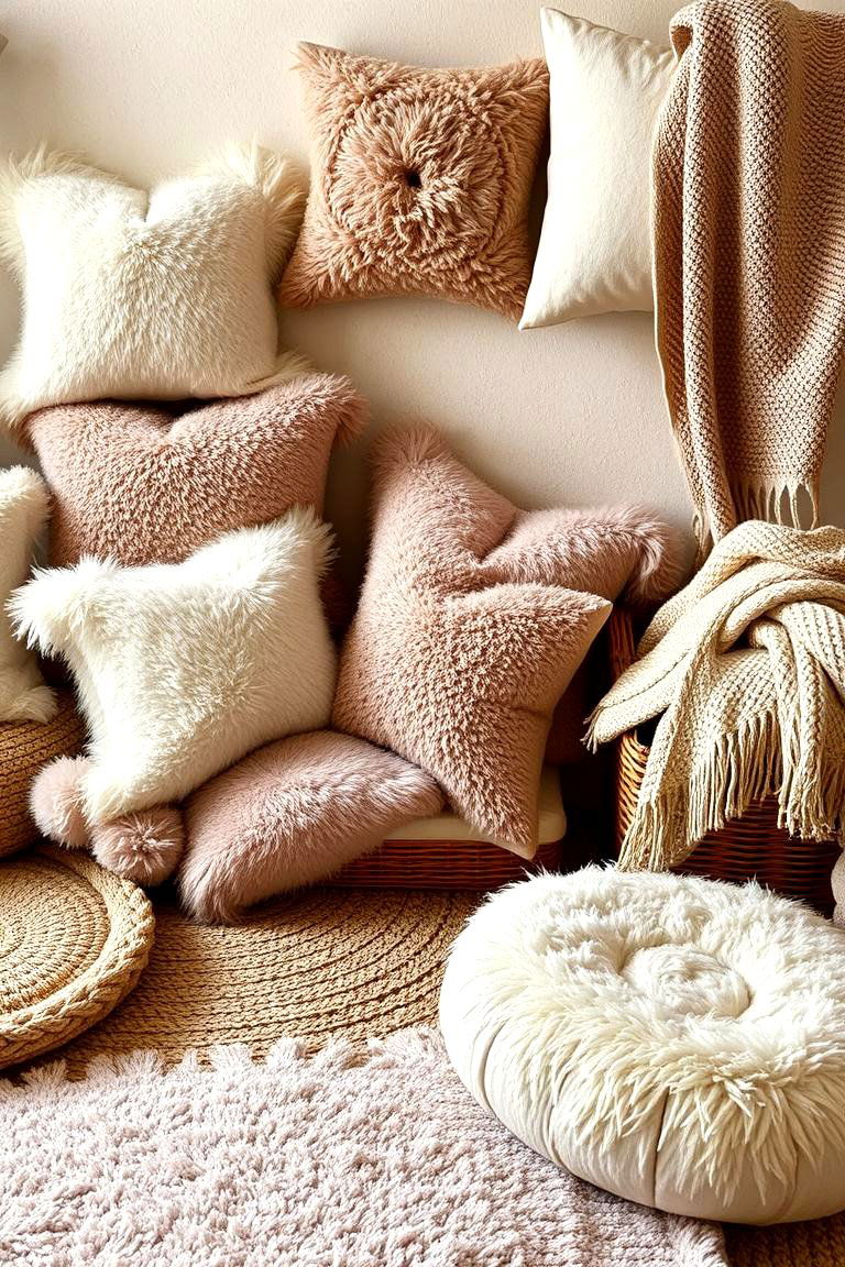 Plush Soft Furnishings - 24 Clean Girl Room Ideas