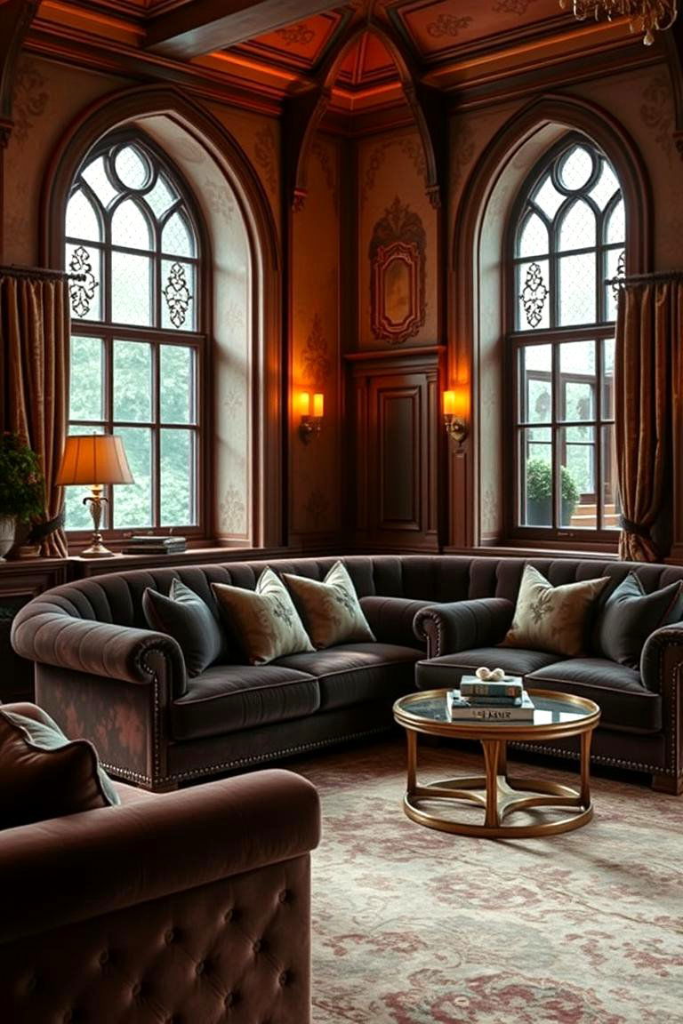 Plush Velvet Seating - 24 Castle Living Room Ideas
