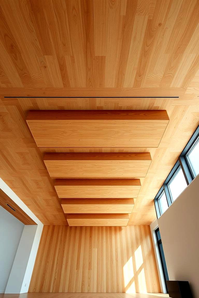 Plywood Layered Ceiling - 24 Plywood Ceiling Ideas