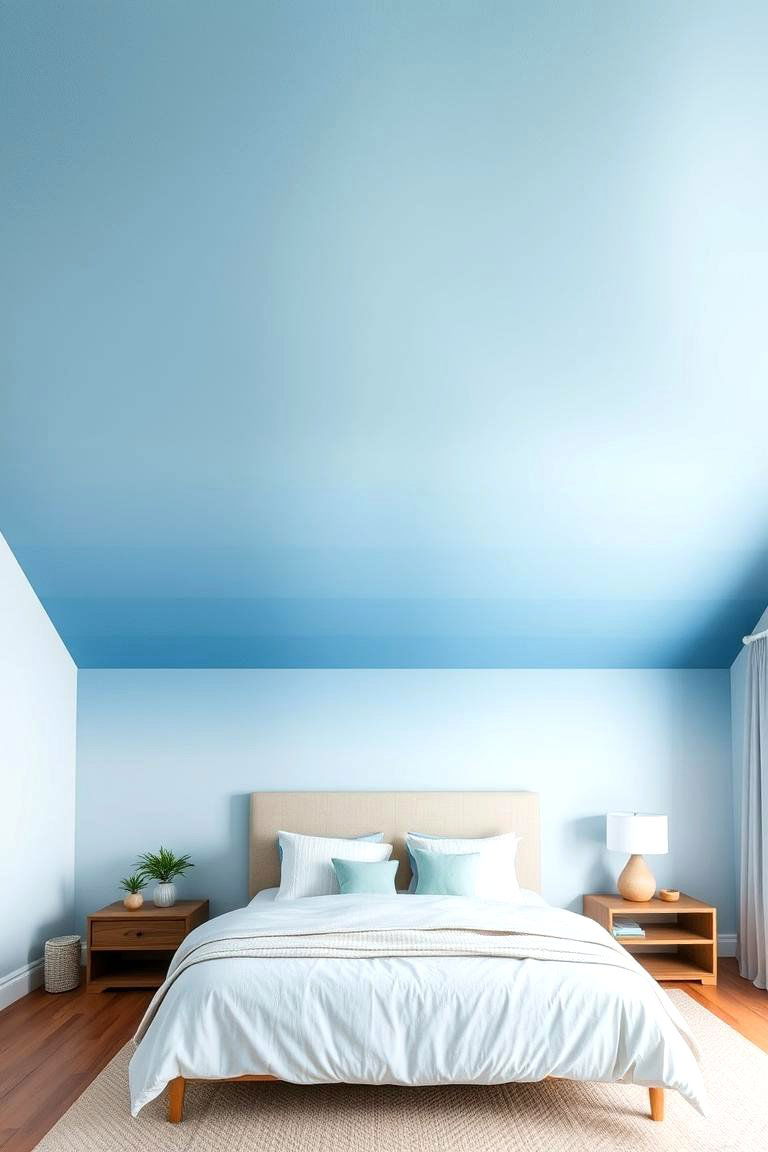 Plywood Ombre Ceiling - 24 Plywood Ceiling Ideas