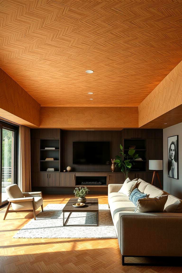 Plywood Textured Ceiling - 24 Plywood Ceiling Ideas