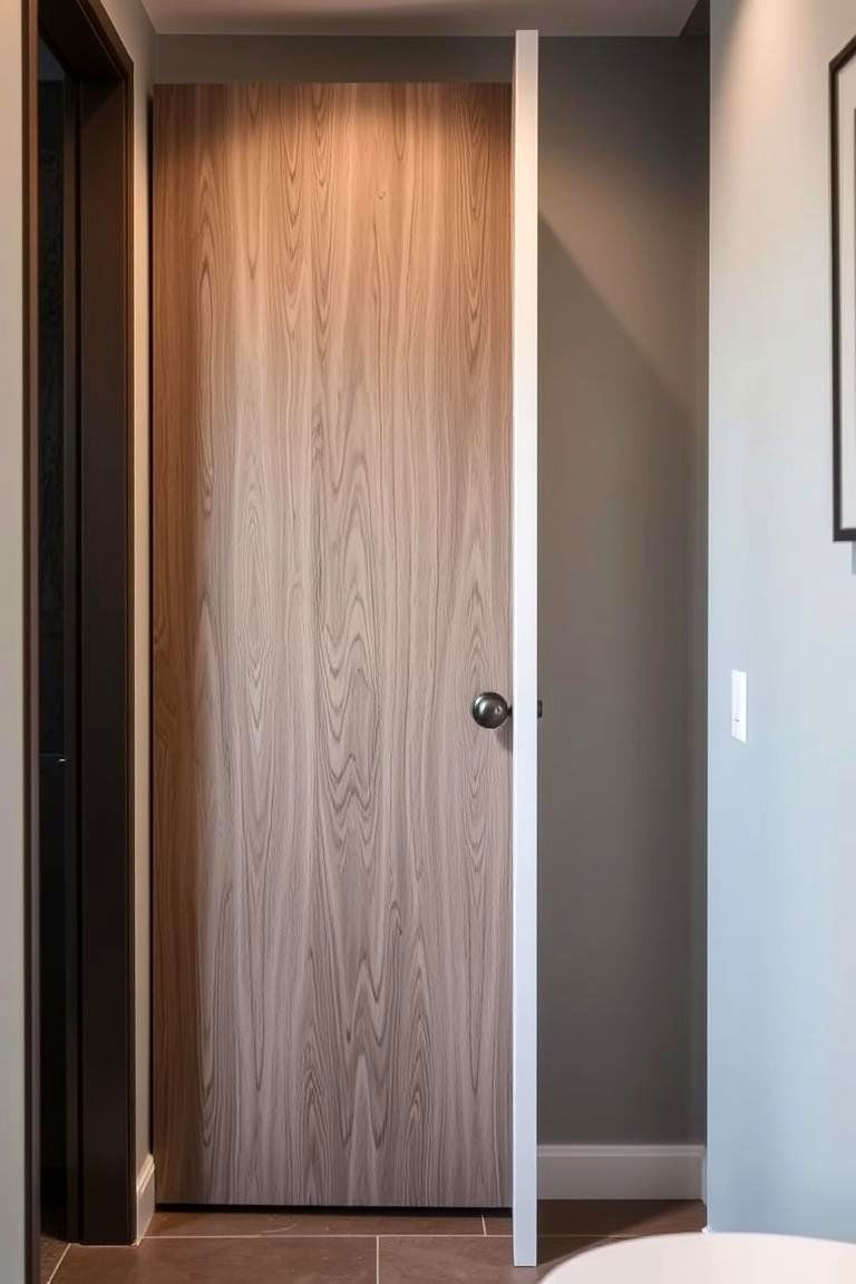 Pocket Door for Space Efficiency - 24 Bathroom Door Ideas
