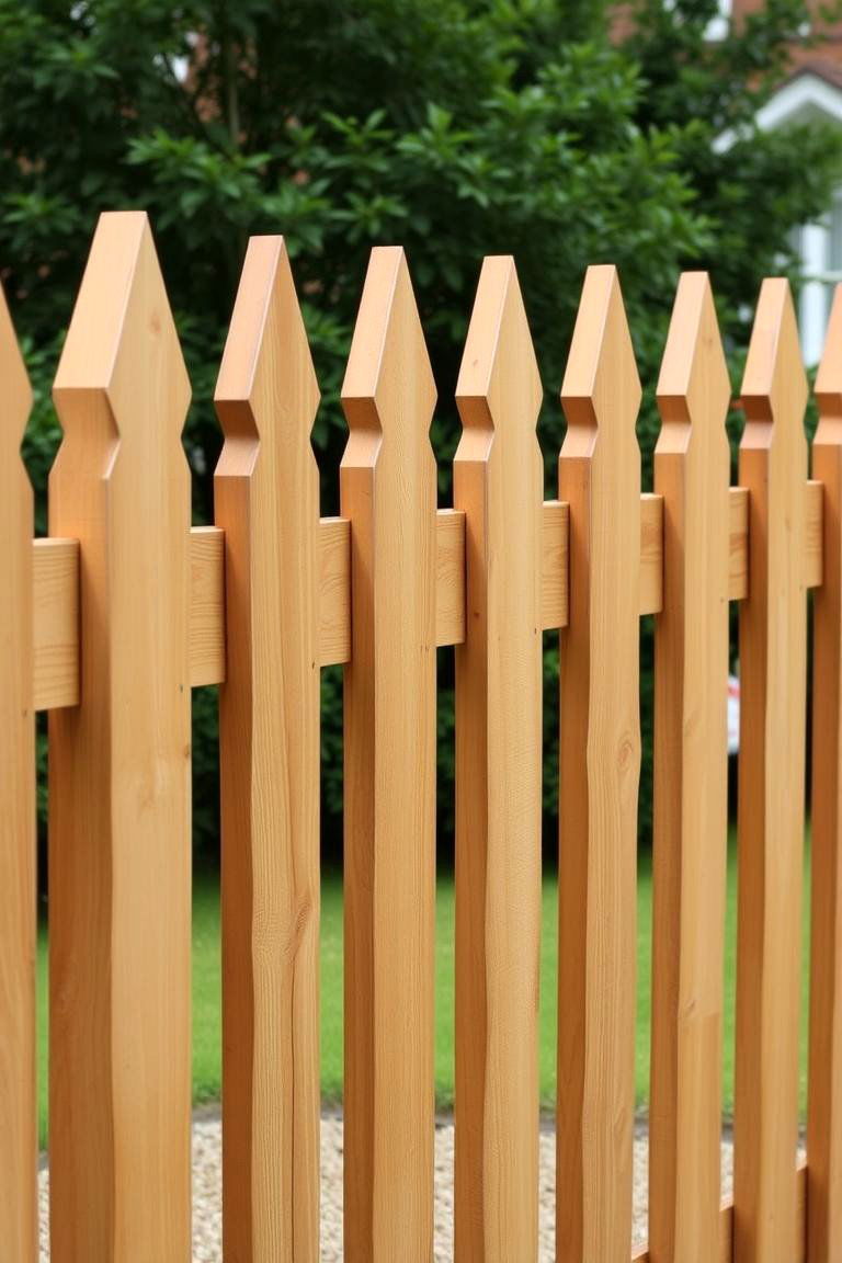 Pointed Top Fence - 24 Wood Fence Ideas