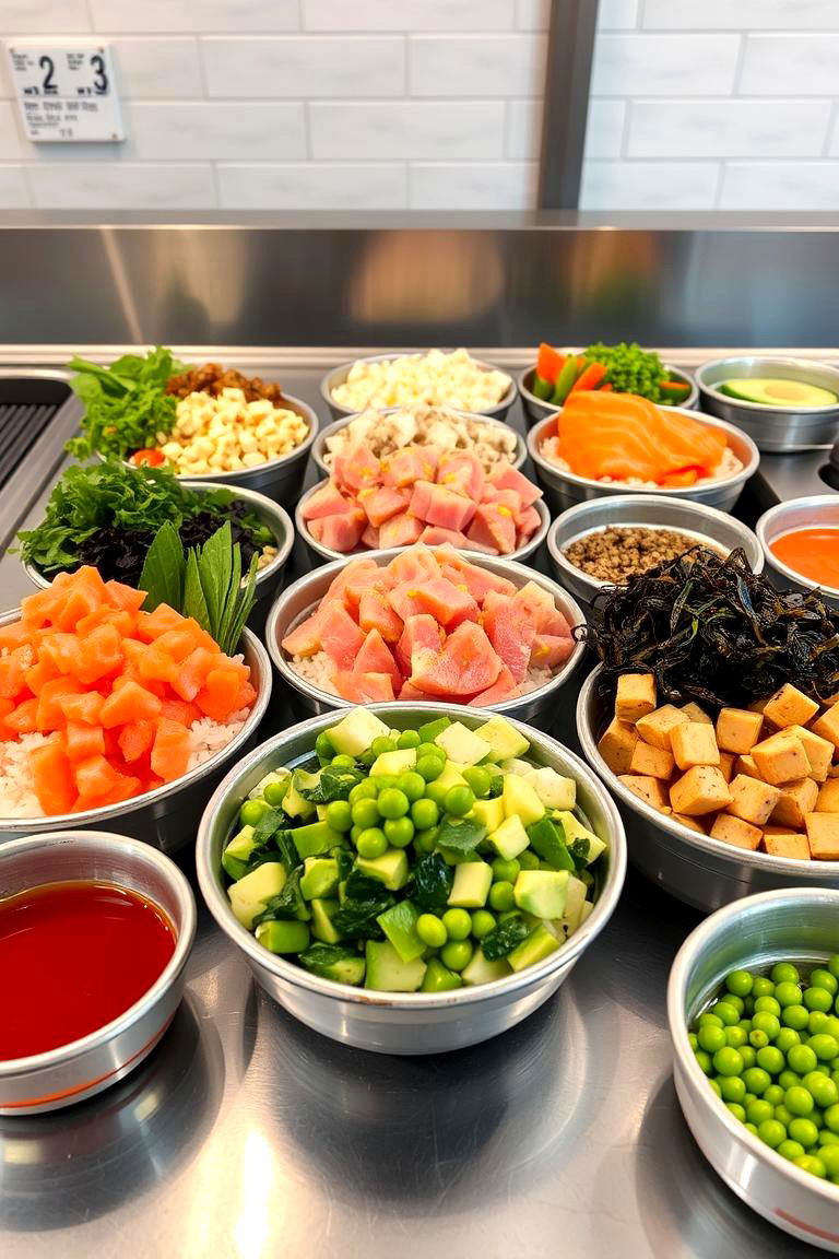 Poke Bowl Station - 24 Wedding Buffet Ideas