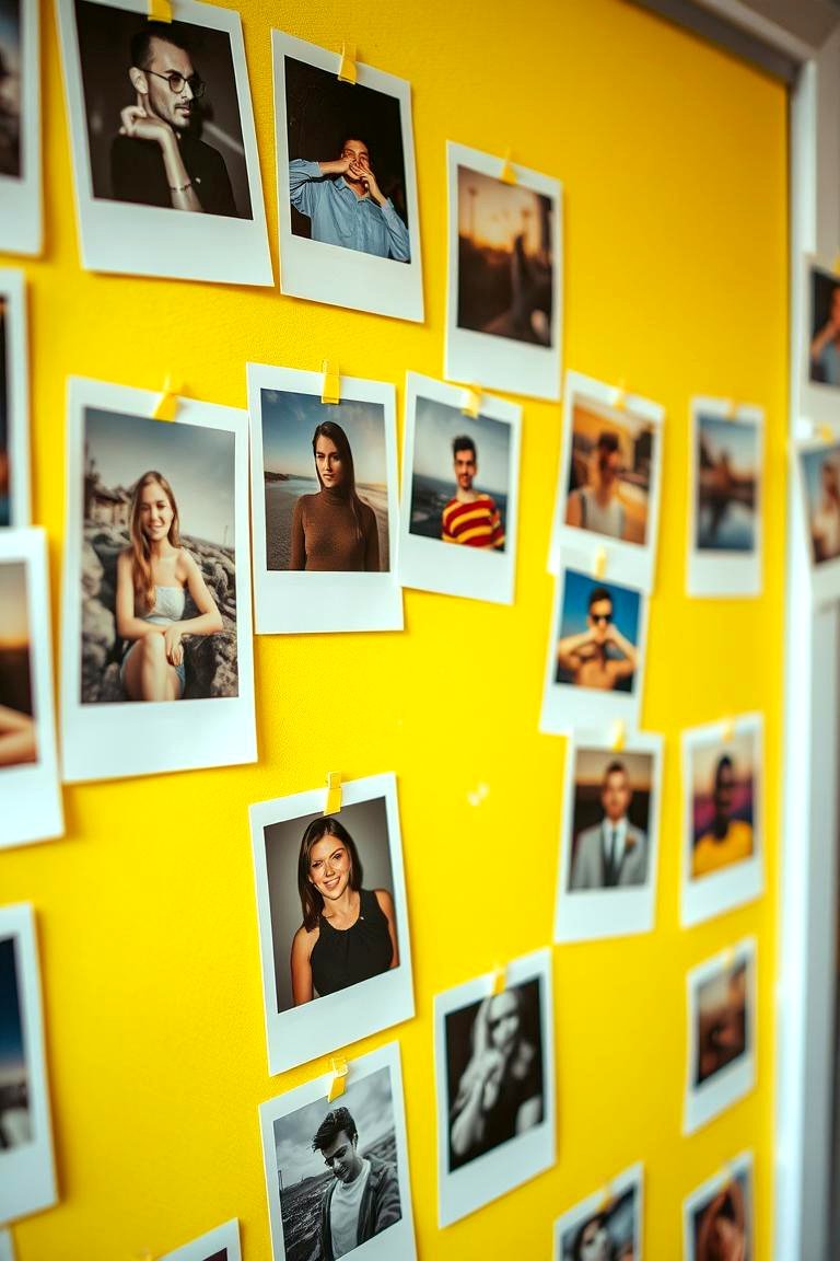 Polaroid Display Board - 24 Photo Wall Ideas