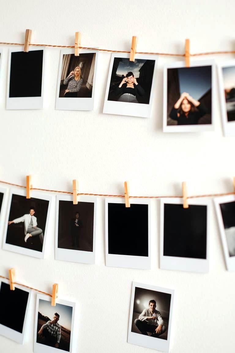 Polaroid Photo Wall - 24 Family Picture Wall Ideas