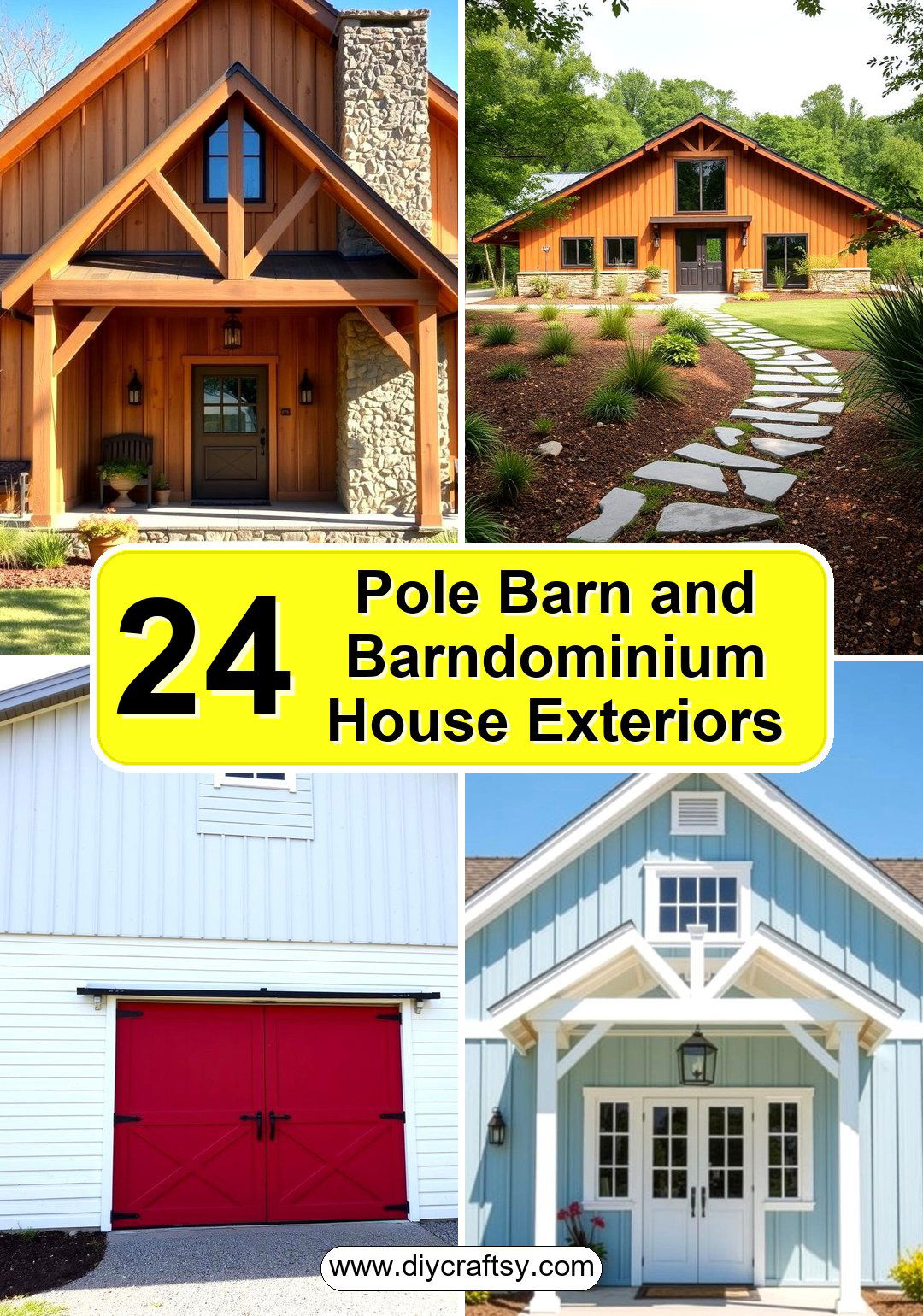 Pole Barn and Barndominium House Exteriors