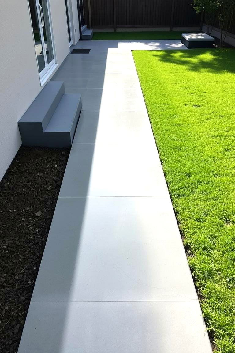 Polished Concrete Walkway Surfaces - 24 Concrete Walkway Ideas
