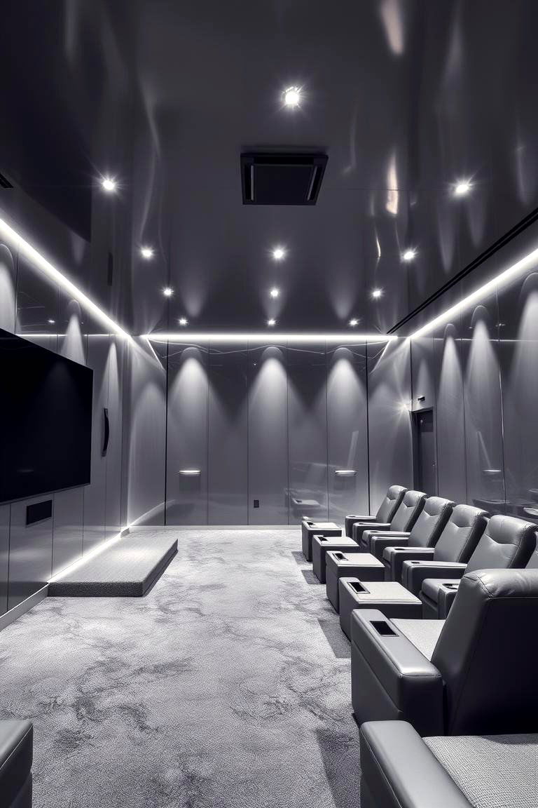 Polished Platinum Shine - 24 Home Theater Paint Colors