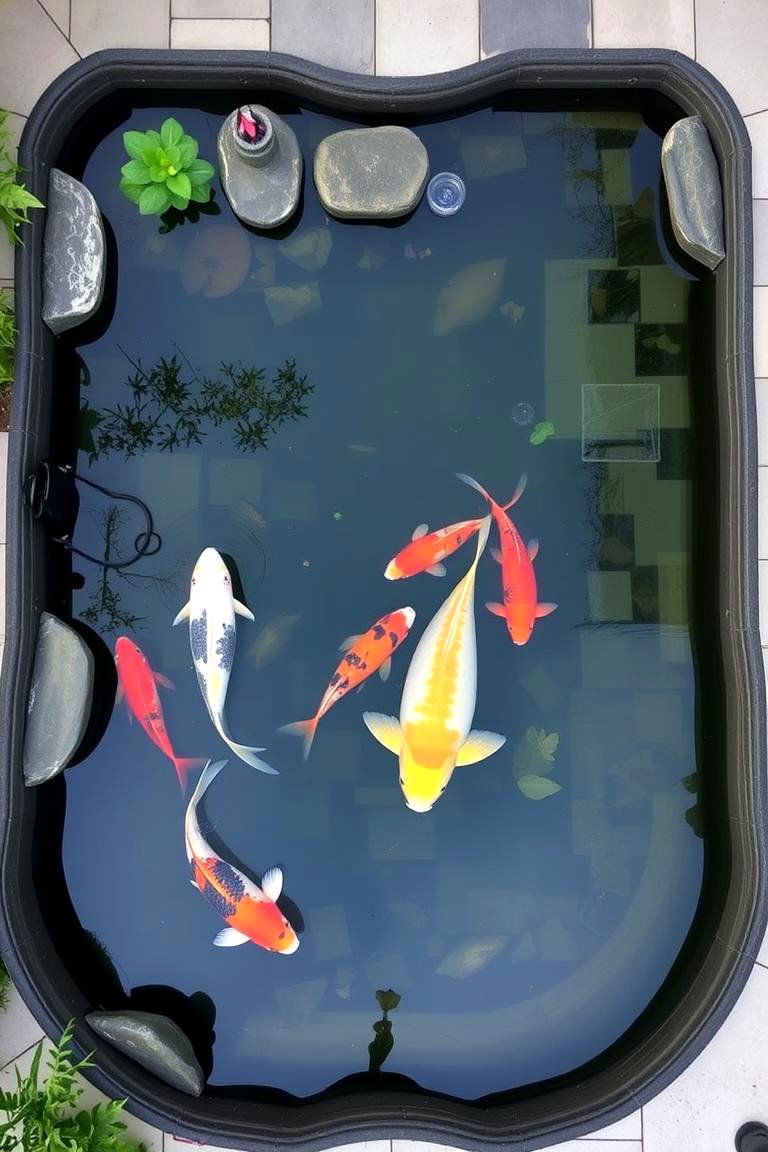 Pond Designed for Easy Maintenance - 24 Koi Pond Ideas