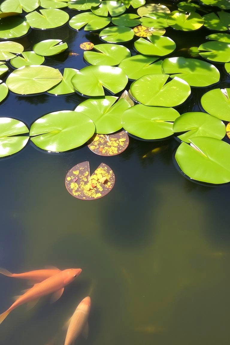Pond with Lily Pads - 24 Fish Pond Ideas