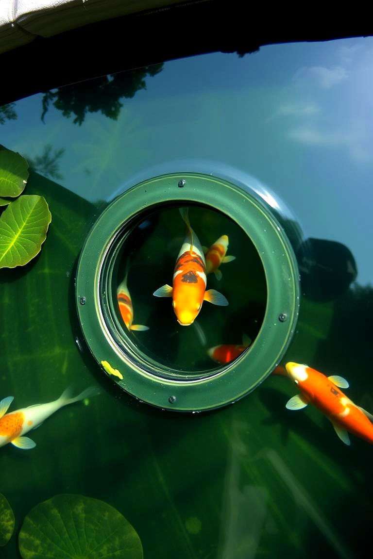Pond with a Viewing Window - 24 Koi Pond Ideas