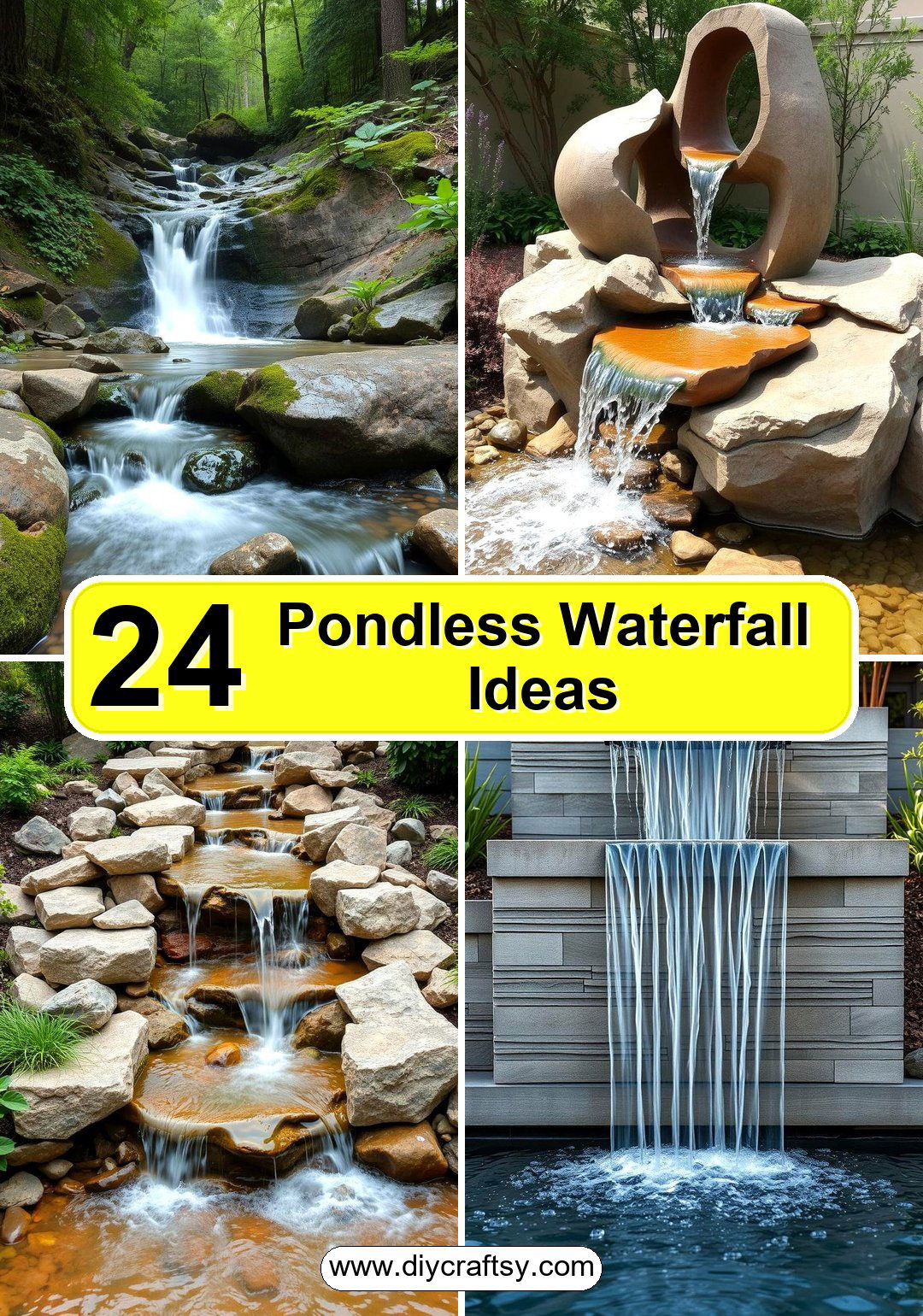 Pondless Waterfall Ideas