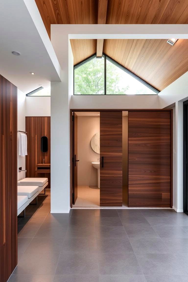 Pool House with Private Changing Rooms - 24 Pool House Ideas
